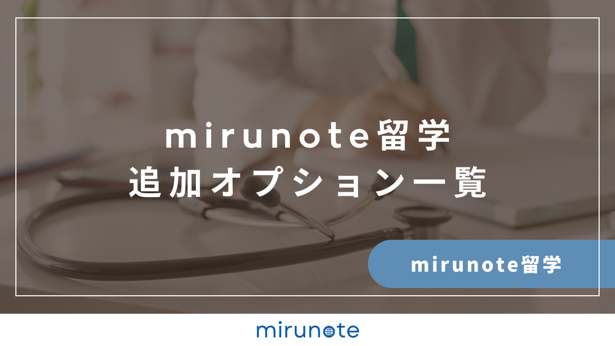 mirunote留学追加オプション一覧