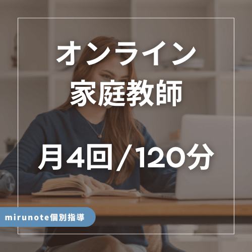 オンライン家庭教師（月4回120分）